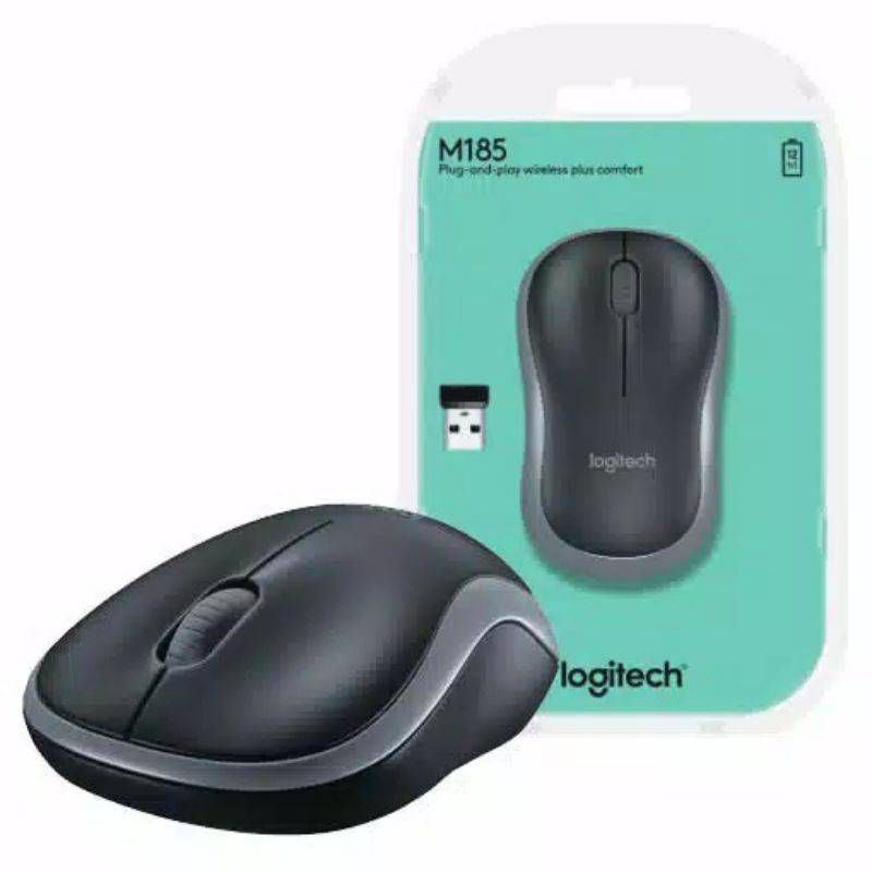 LOGITECH - MOUSE LOGITECH M185 INALAMBRICO NEGRO - GRIS