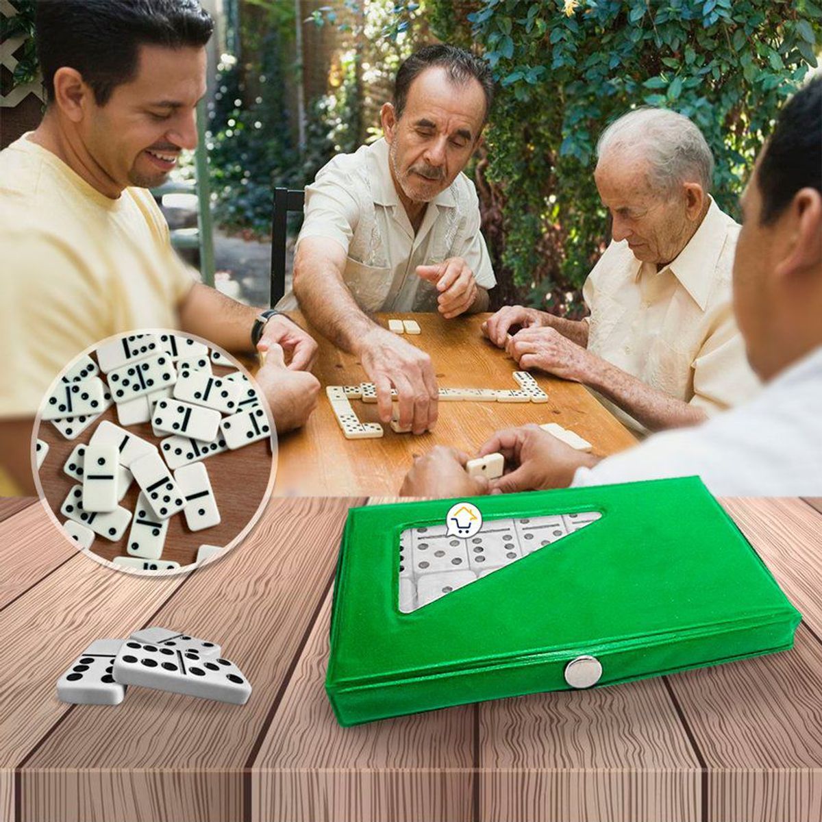 COMPRALOENCASA COM - Domino Juego de Mesa Mediano Set 28 Piezas HD2099