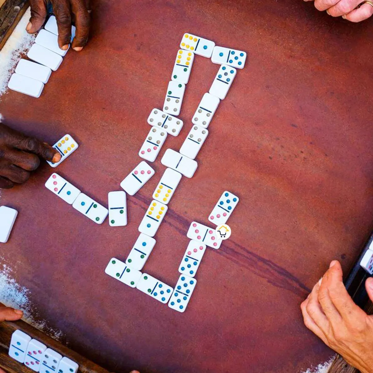 COMPRALOENCASA COM - Dominó Juego De Mesa Caja Metálica Set 28 Piezas J003