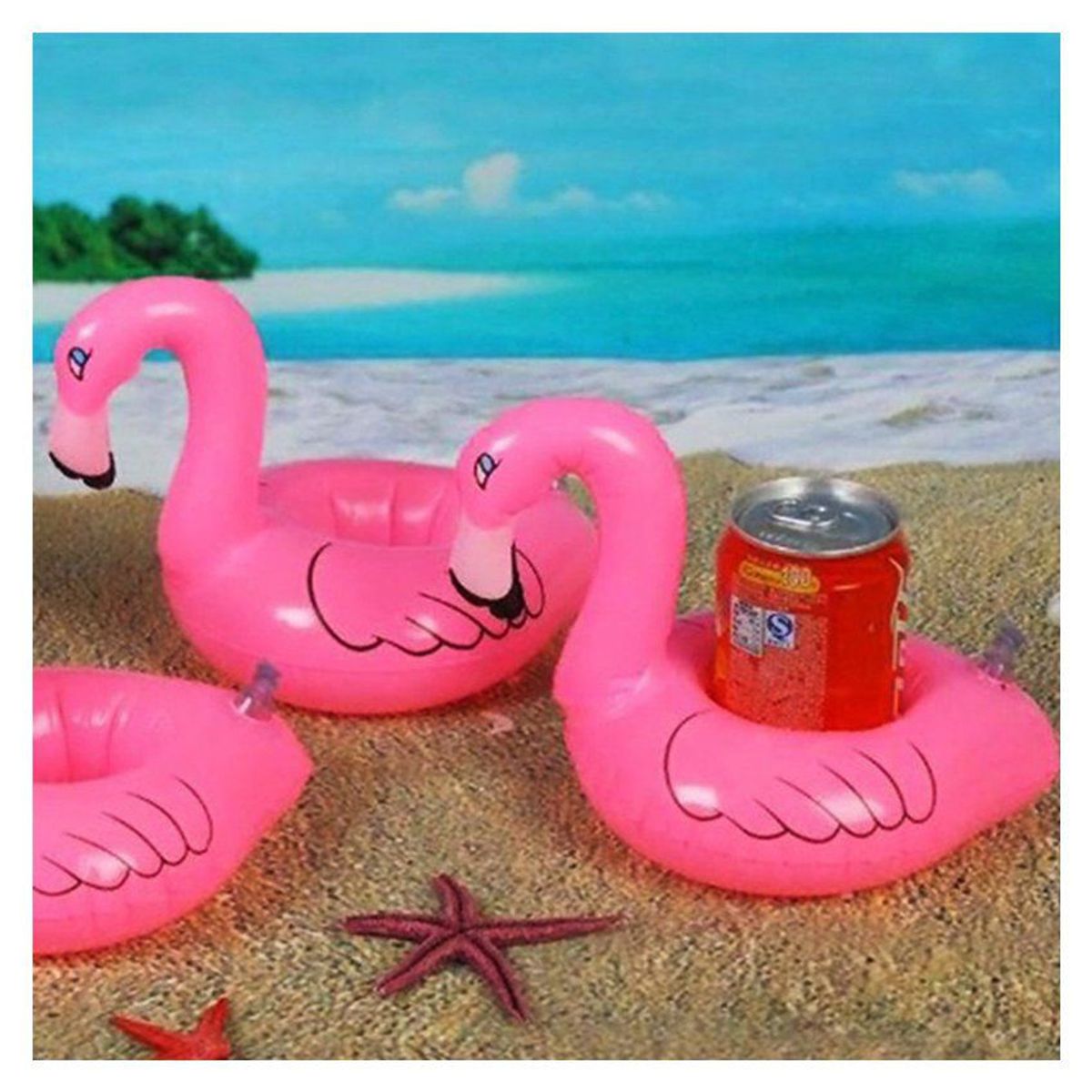 COMPRALOENCASA COM - Flotador flamingo portavasos inflable piscina pool party 05