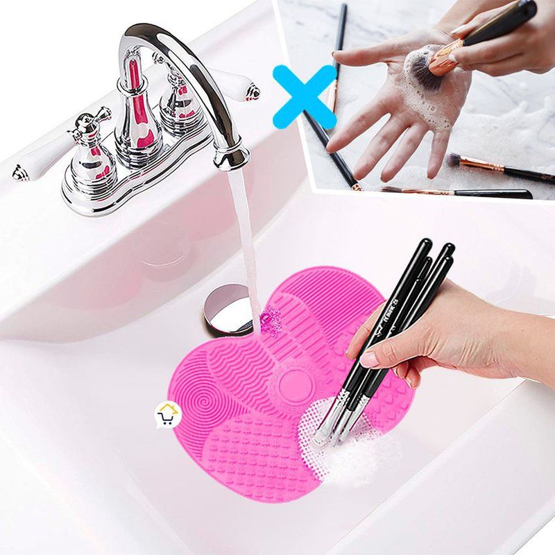 Limpiador brochas maquillaje silicona profesional limpieza lp-02