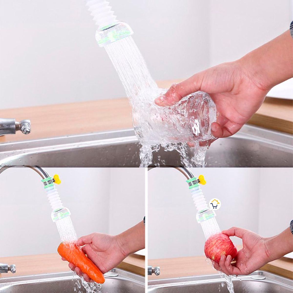 COMPRALOENCASA COM - Ahorrador de agua flexible grifo regulador llave cocina yxq2