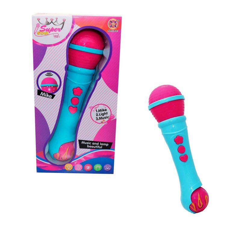 DAYOSHOP - Micrófono Para Niñas Con Luz Y Sonidos Juguete