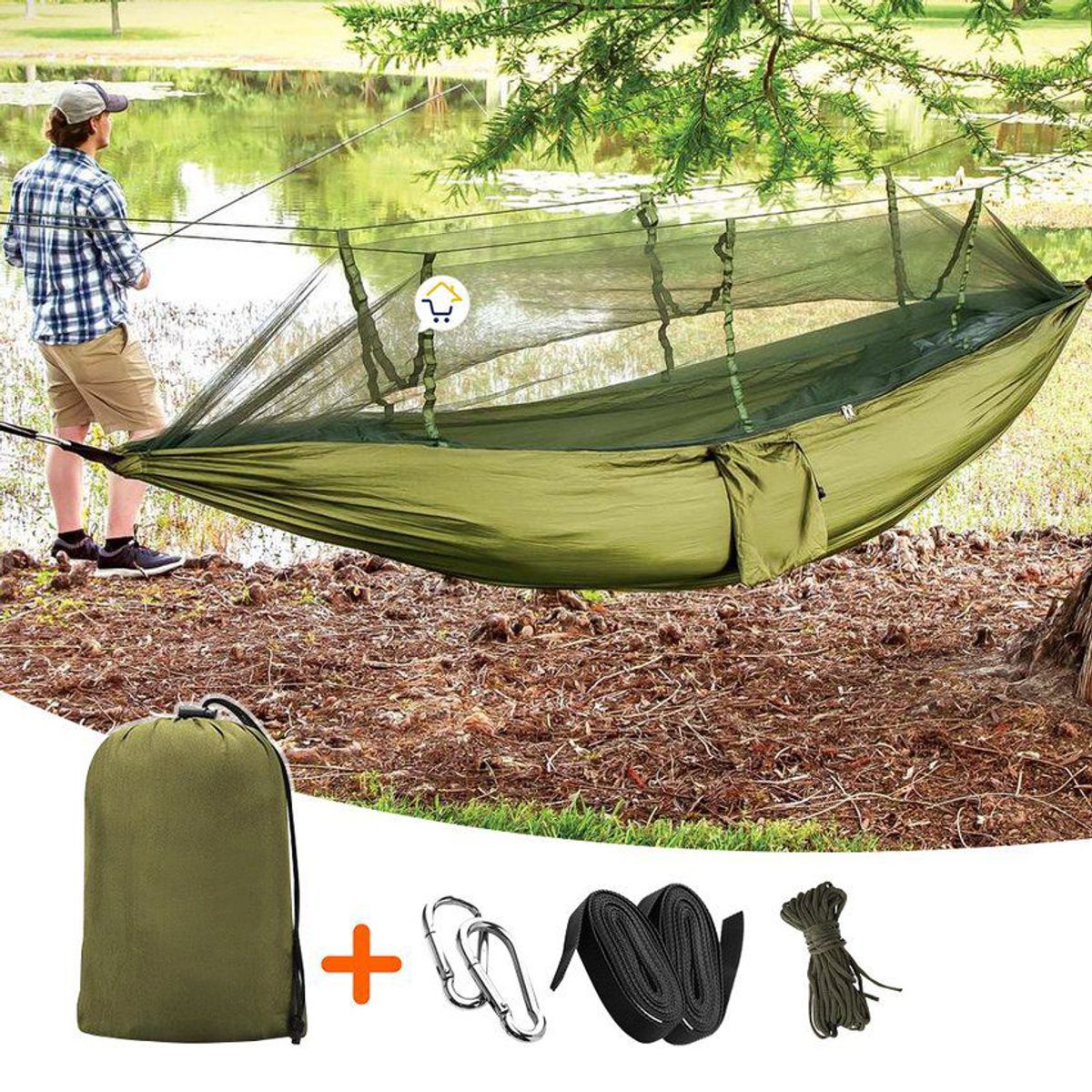 GENERICO - Hamaca toldillo mosquitero portátil campamento viaje mj-527