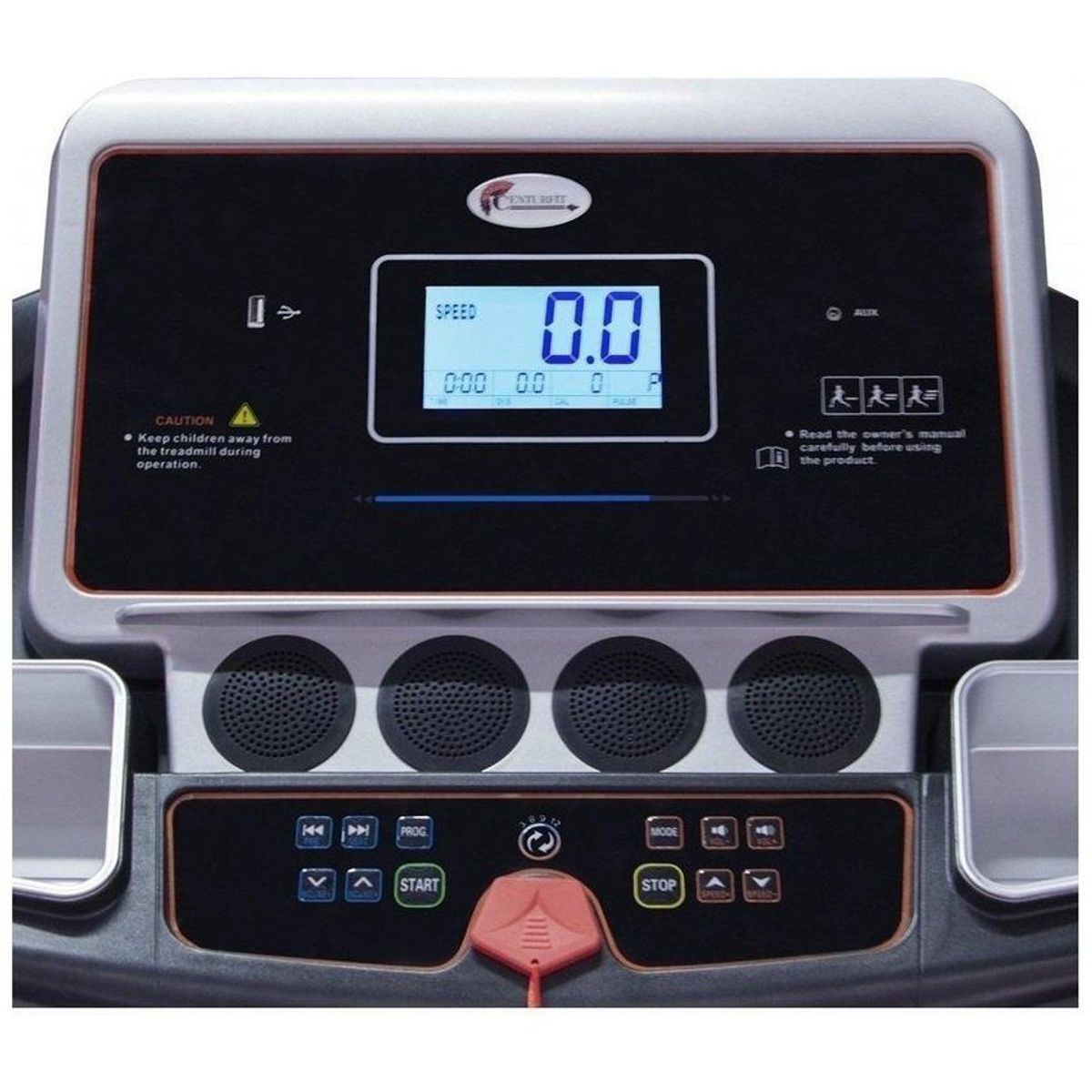 CENTURFIT - Caminadora Trotadora Eléctrica  110V Negra 3HP 16 km/h..