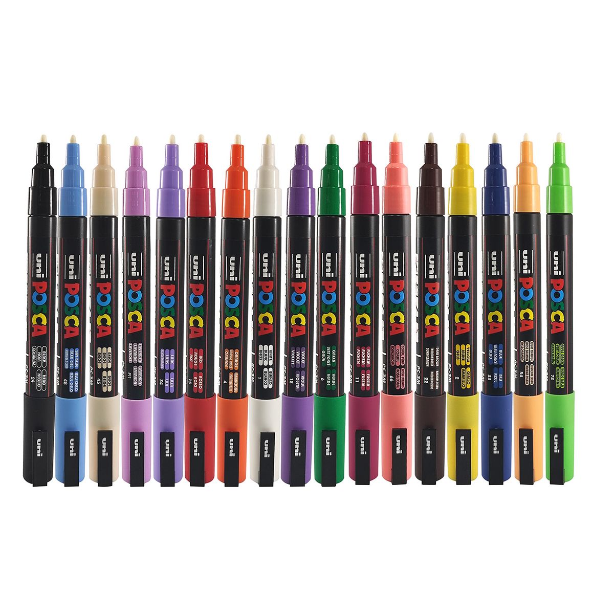 POSCA - Marcador Gráfico Posca Pc-3m Set X 17 Colores Punta Fina