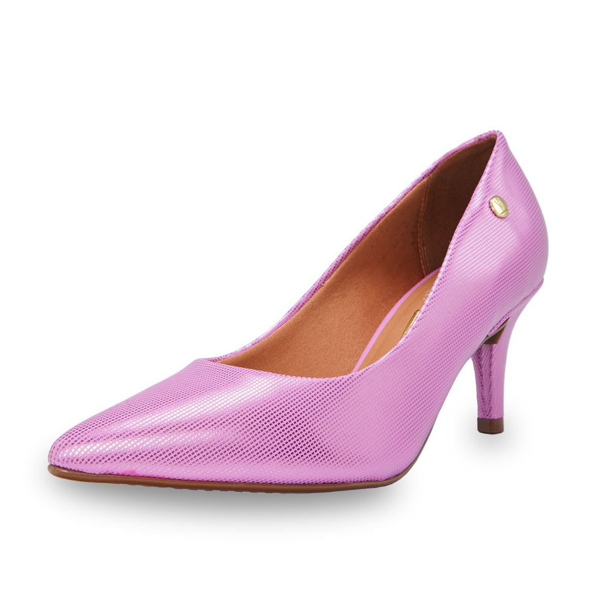 VIZZANO - Tacón Medio Rosa  Metalizado Vizzano