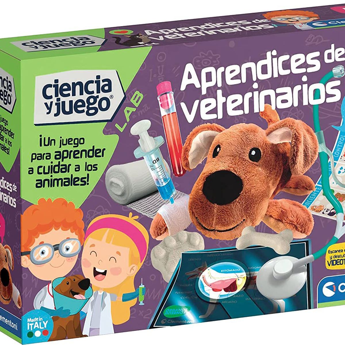 CLEMENTONI - Juego Doctor Veterinario Niños Niñas Roles Animales Juguete