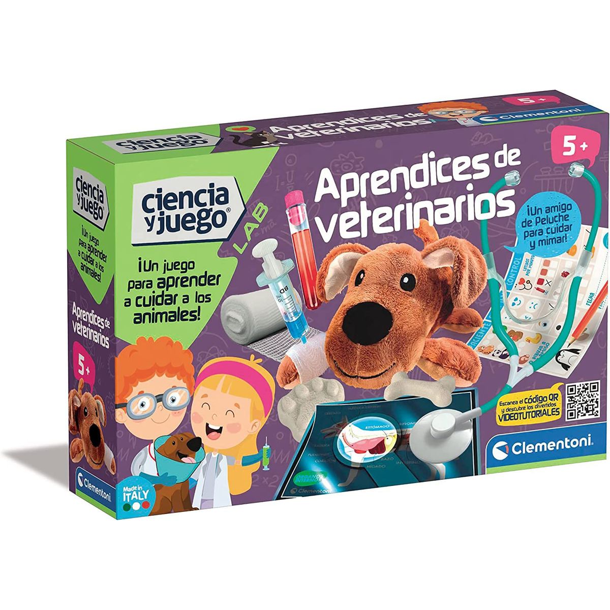 CLEMENTONI - Juego Doctor Veterinario Niños Niñas Roles Animales Juguete
