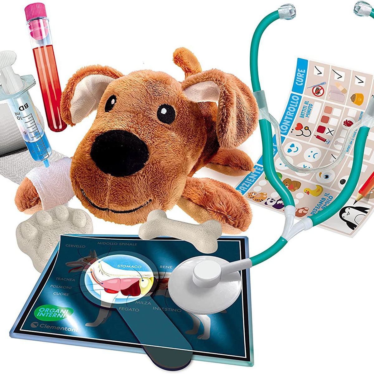 CLEMENTONI - Juego Doctor Veterinario Niños Niñas Roles Animales Juguete
