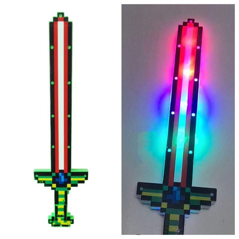 GENERICO - Juguete Espada Minecraft Niños Led Sonido Estrella