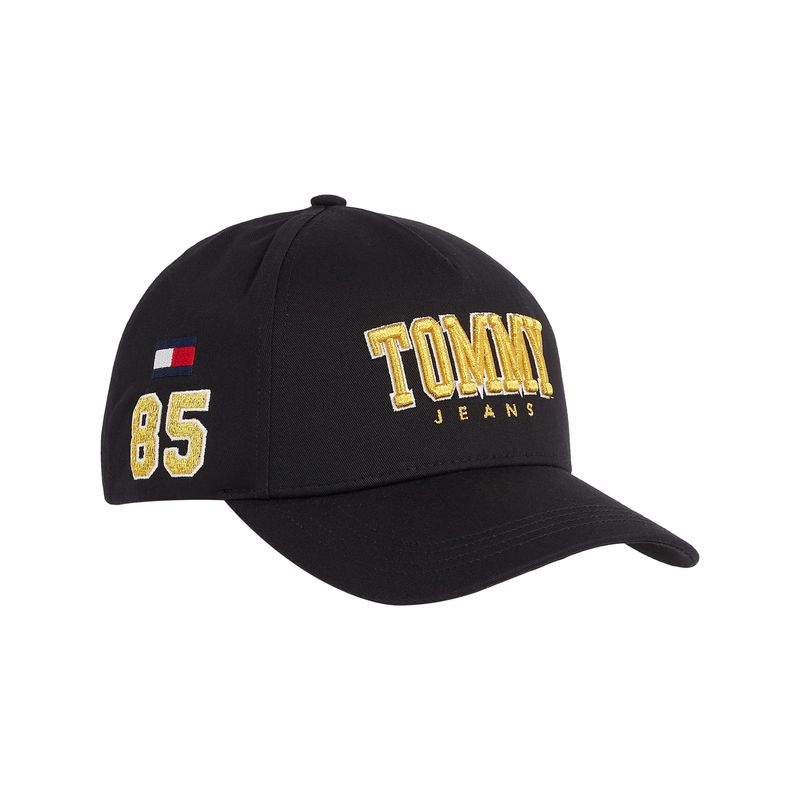 TOMMY HILFIGER - Gorra negra Heritage con logo Tommy Jeans