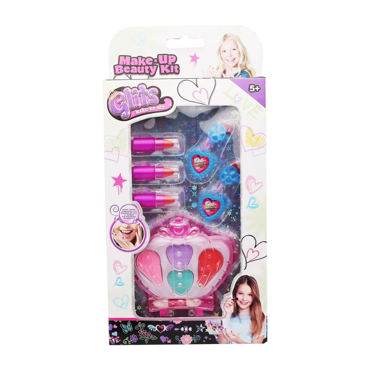 DAYOSHOP - Kit De Maquillaje Para Niñas Juguete Princesa Corona Labial