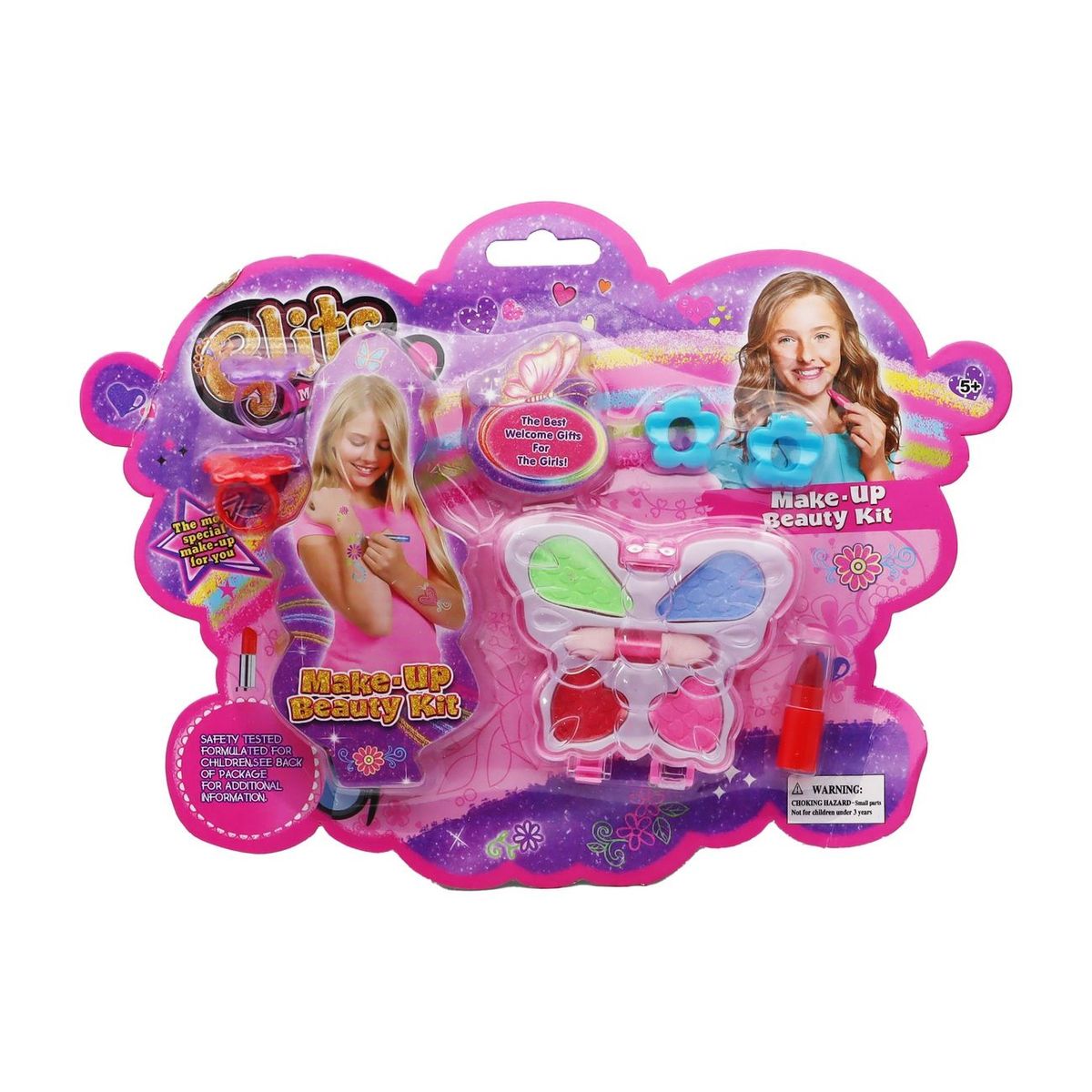 DAYOSHOP - Kit De Maquillaje Niñas Juguete Princesas Mariposa Labial