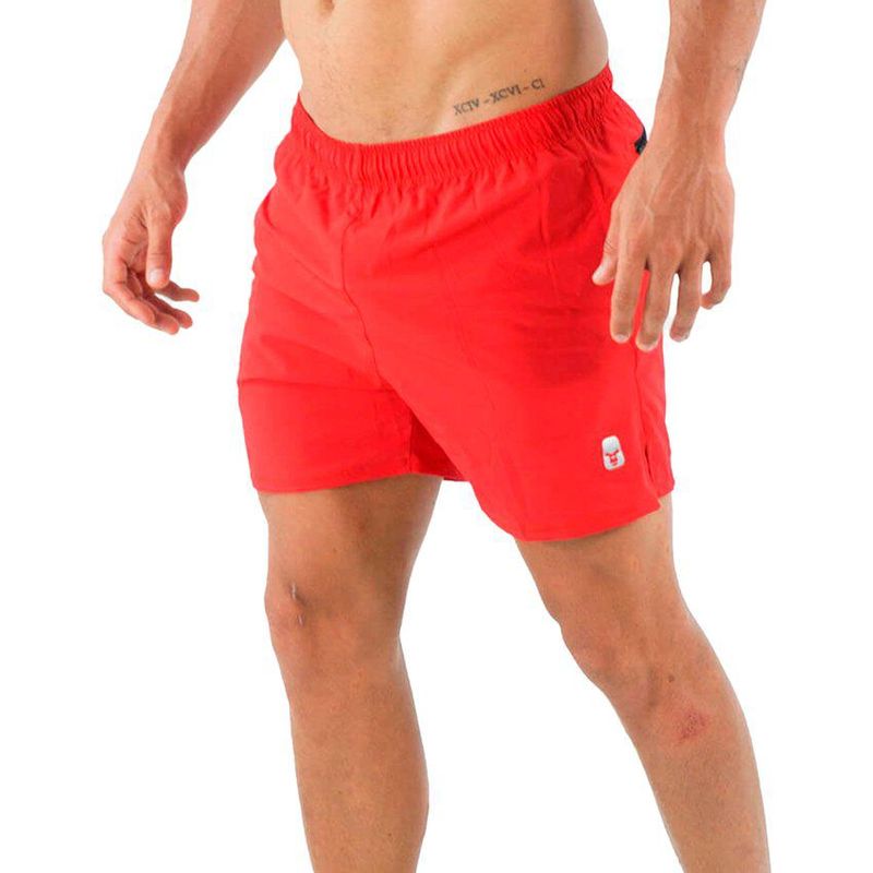 NO RULES - Pantaloneta deportiva hombre ajustada roja_..