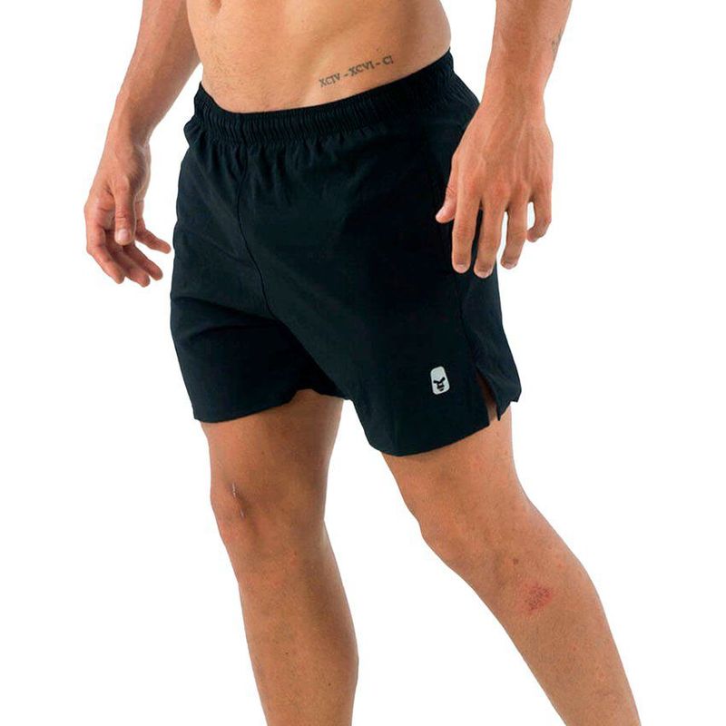 NO RULES - Pantaloneta deportiva hombre ajustada negra_..