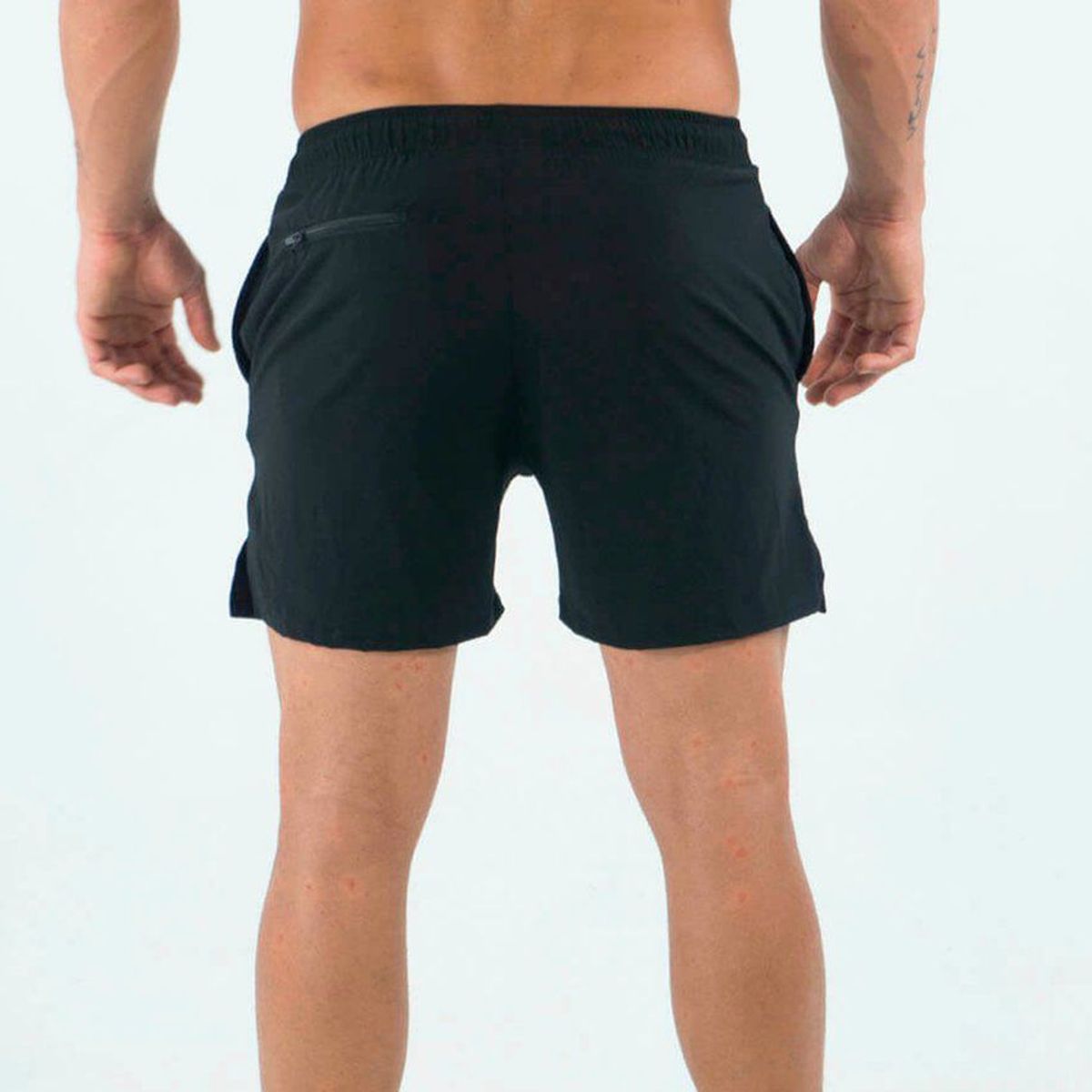 NO RULES - Pantaloneta deportiva hombre ajustada negra_..