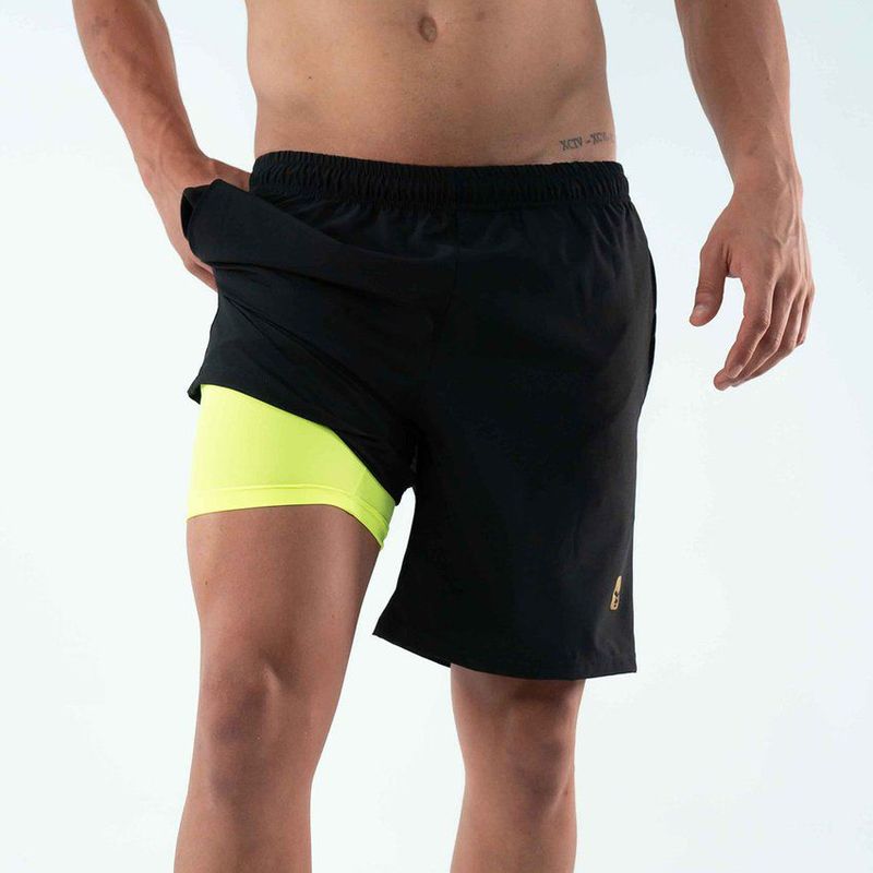 NO RULES - Pantaloneta nautica con lycra negra_.