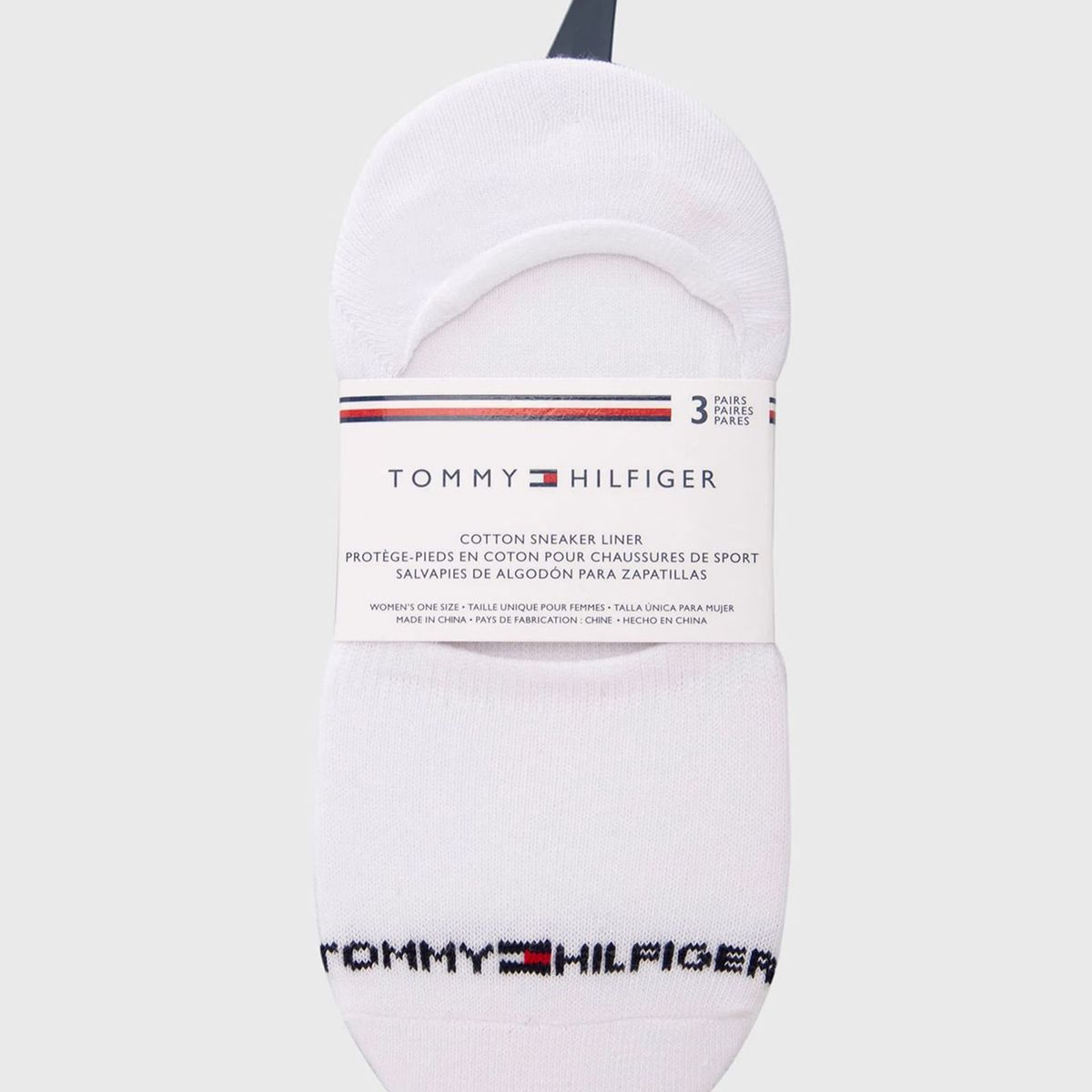 TOMMY HILFIGER - Paquete De 3 Calcetines Invisibles Mujer Blanco Tommy Hilfiger
