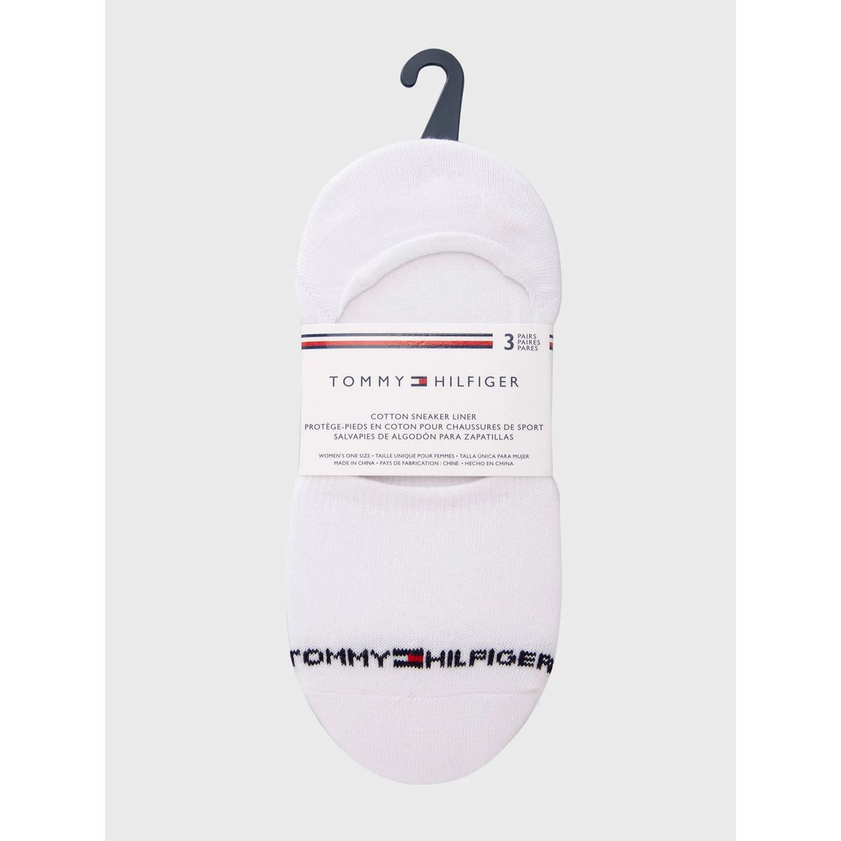 TOMMY HILFIGER - Paquete De 3 Calcetines Invisibles Mujer Blanco Tommy Hilfiger