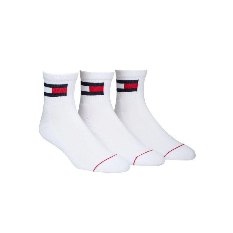 TOMMY HILFIGER - 3 Pack de Medias Blancas Para Hombre Tommy Hilfiger