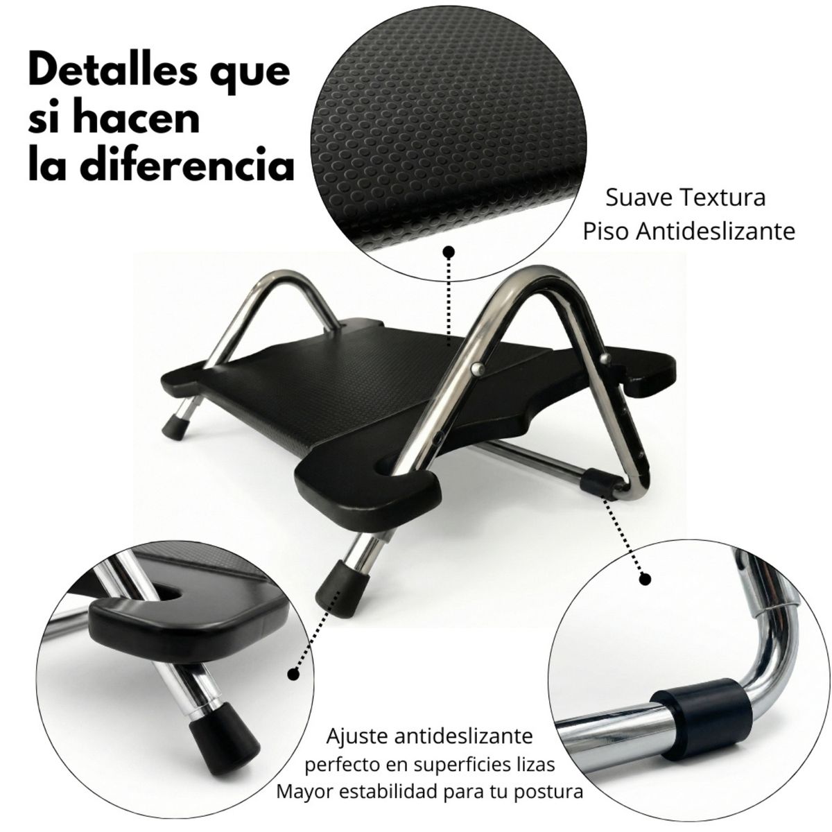 GENERICO - Apoyapies graduable OPTIMO2 Negro