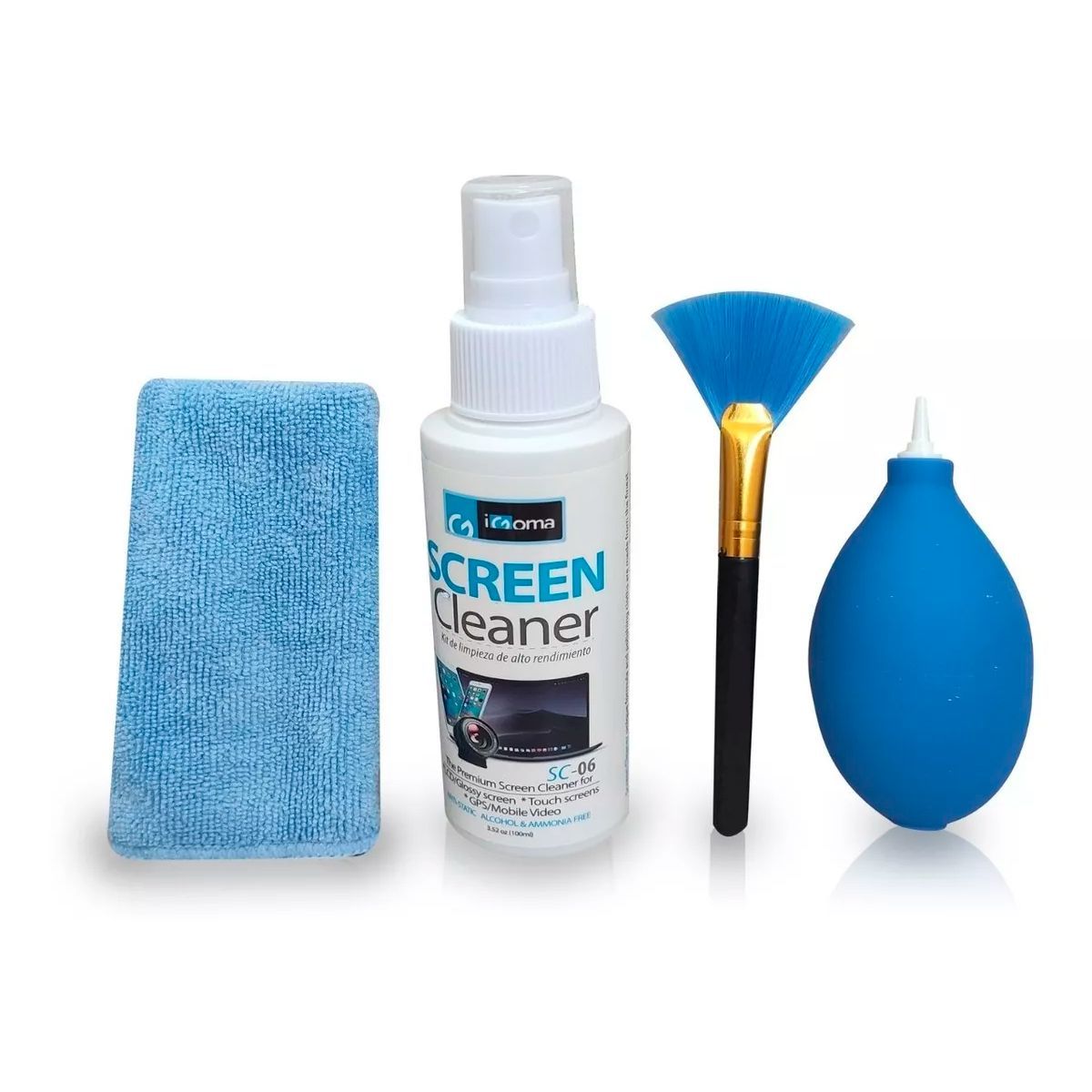 IGOMA - Kit Limpieza 4 En 1 Igoma Pantallas Tv Pc Monitor Camara