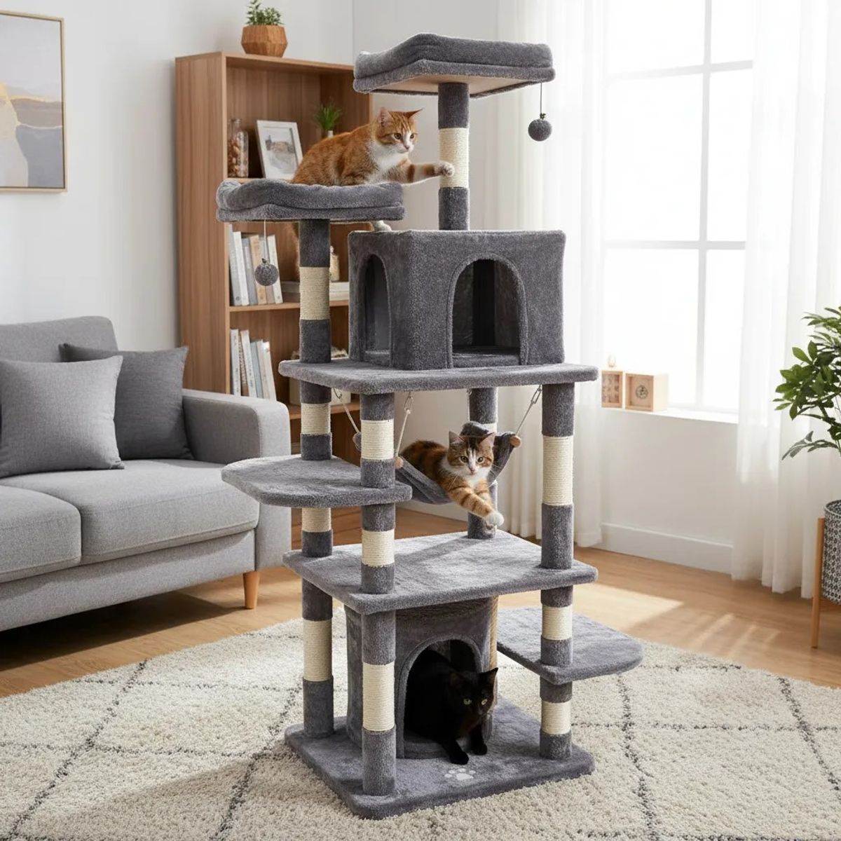 WOOD PETS - Maos Pets Gimnasio Torre Rascadora Para Gatos