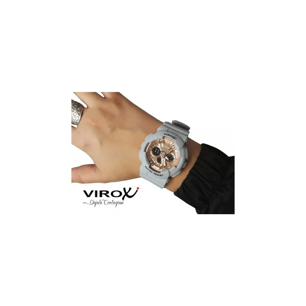 VIROX - RELOJ DEPORTIVO VIROX DAMA ANÁLOGO-DIGITAL CIRCULAR GRIS