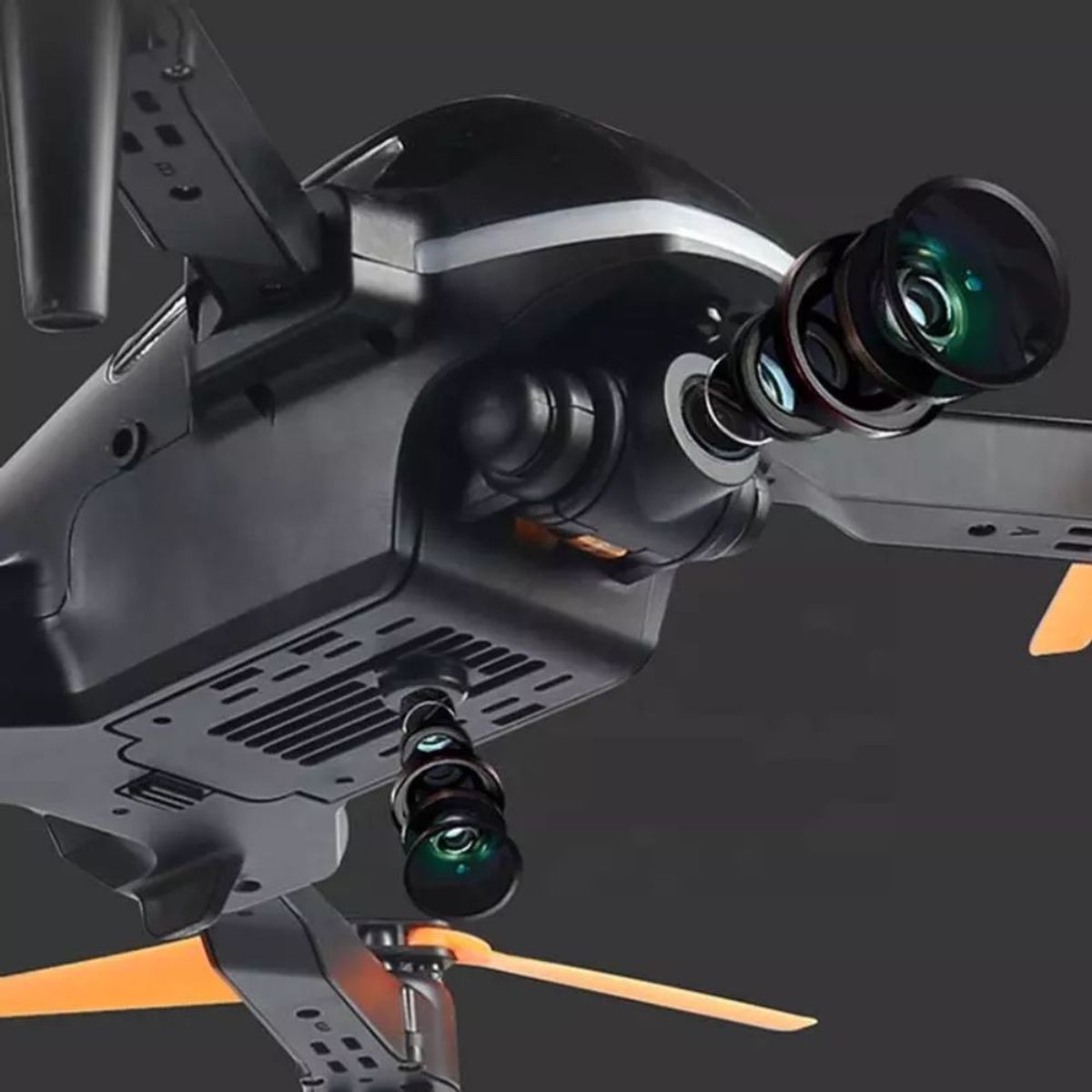 GENERICO - Drone Wifi Doble Camara Sensor Evita Obstáculos Estuche Hx63