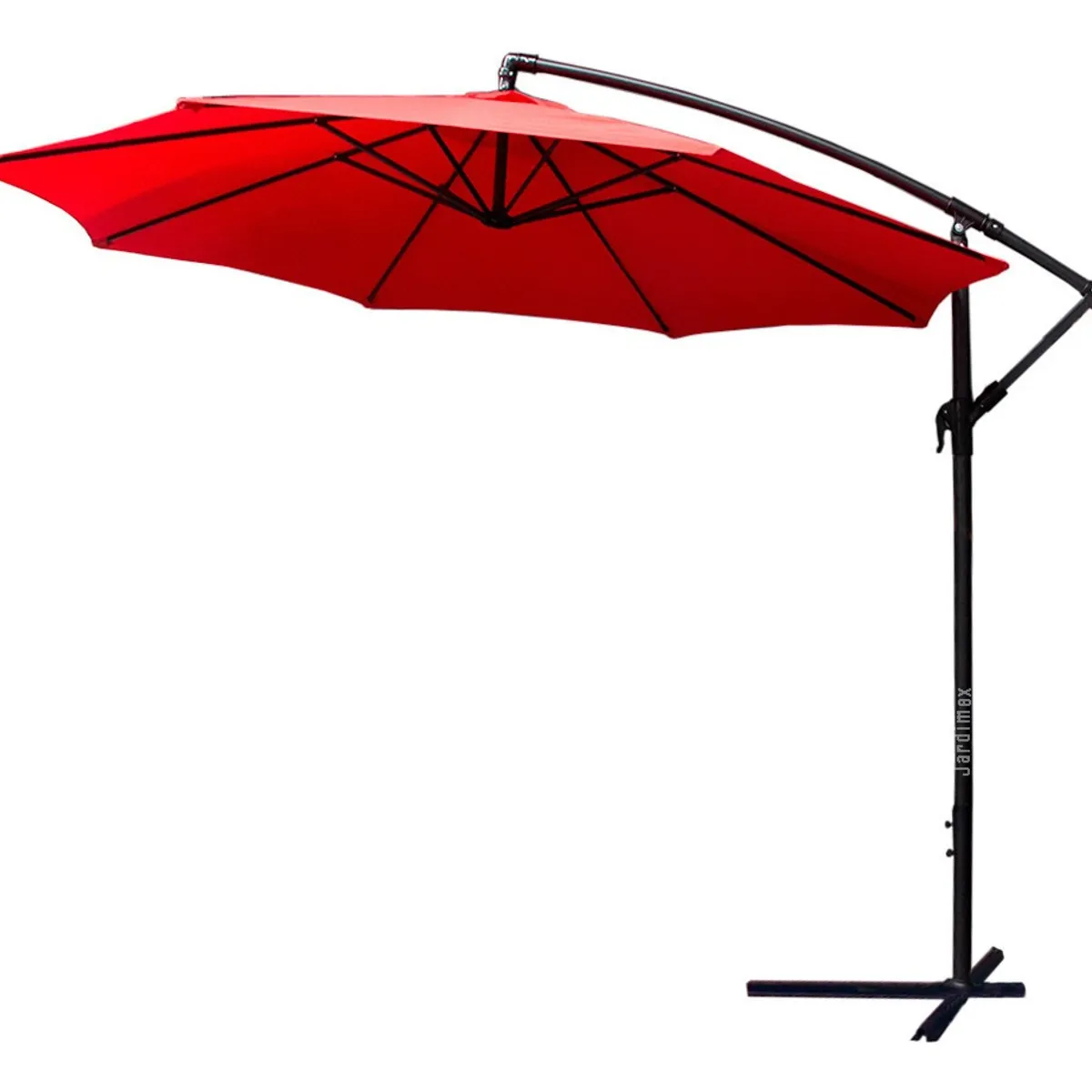 JARDIMEX - JARDINMEX - Sombrilla Parasol Para Jardin Quitasol Lateral De Aluminio Roja 3 Metros