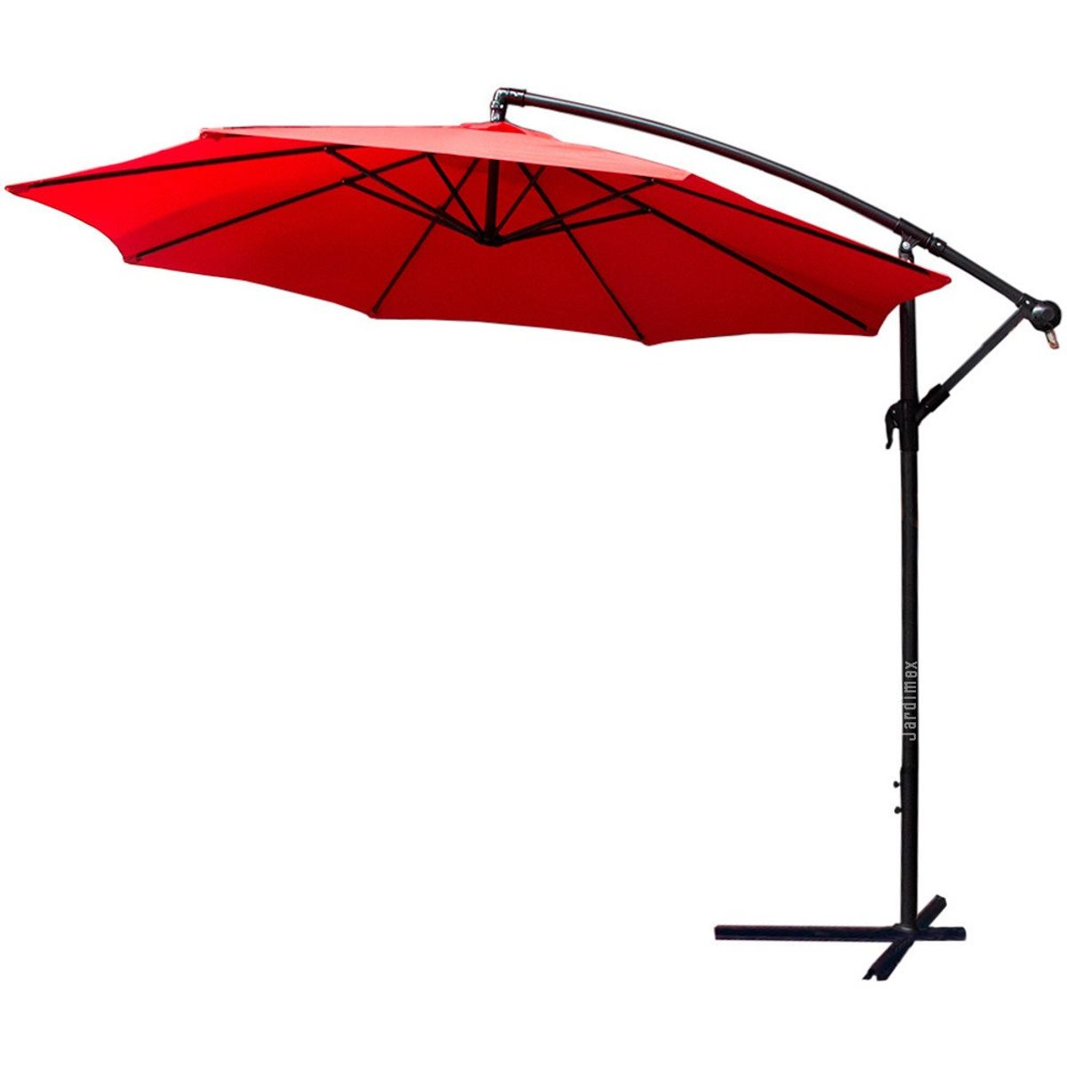 JARDIMEX - JARDINMEX - Sombrilla Parasol Para Jardin Quitasol Lateral De Aluminio Roja 3 Metros
