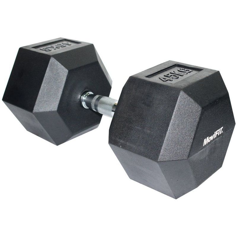 MOVIFIT - Mancuerna hexagonal encauchetada 45 kg movifit
