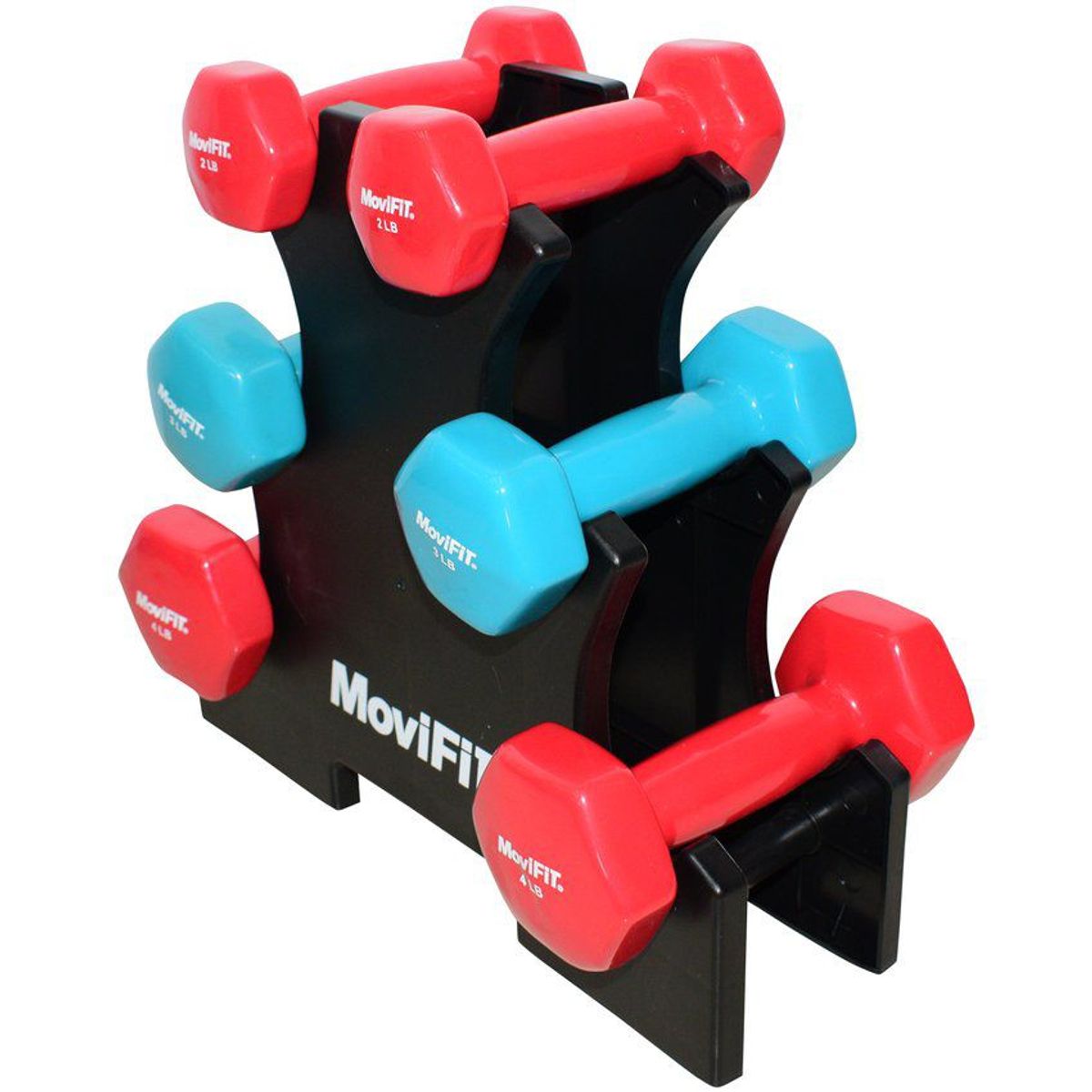 MOVIFIT - Soporte 3 niveles para mancuernas en vinilo movifit