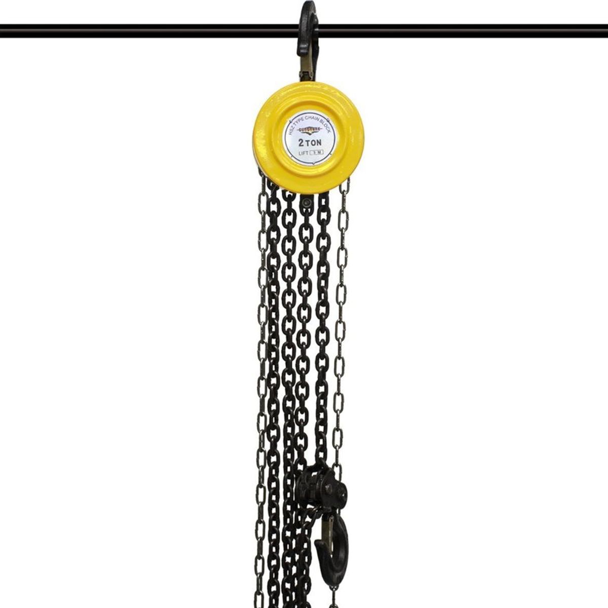 GUTSTARK - Tecle Polipasto Manual con cadena y garrucha 2 toneladas