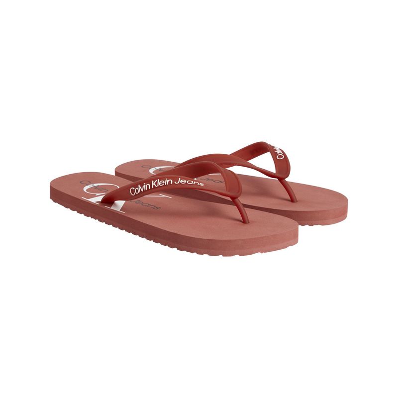 CALVIN KLEIN - Sandalias Naranja Con Monograma De Tpu Para Mujer Calvin Klein