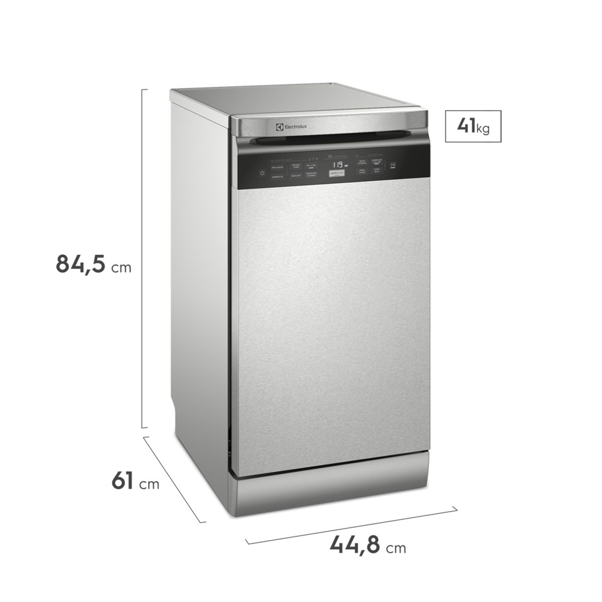 ELECTROLUX - Lavavajillas 50 piezas Electrolux higienizador acero Inoxidable EHFE10T6MSBUS