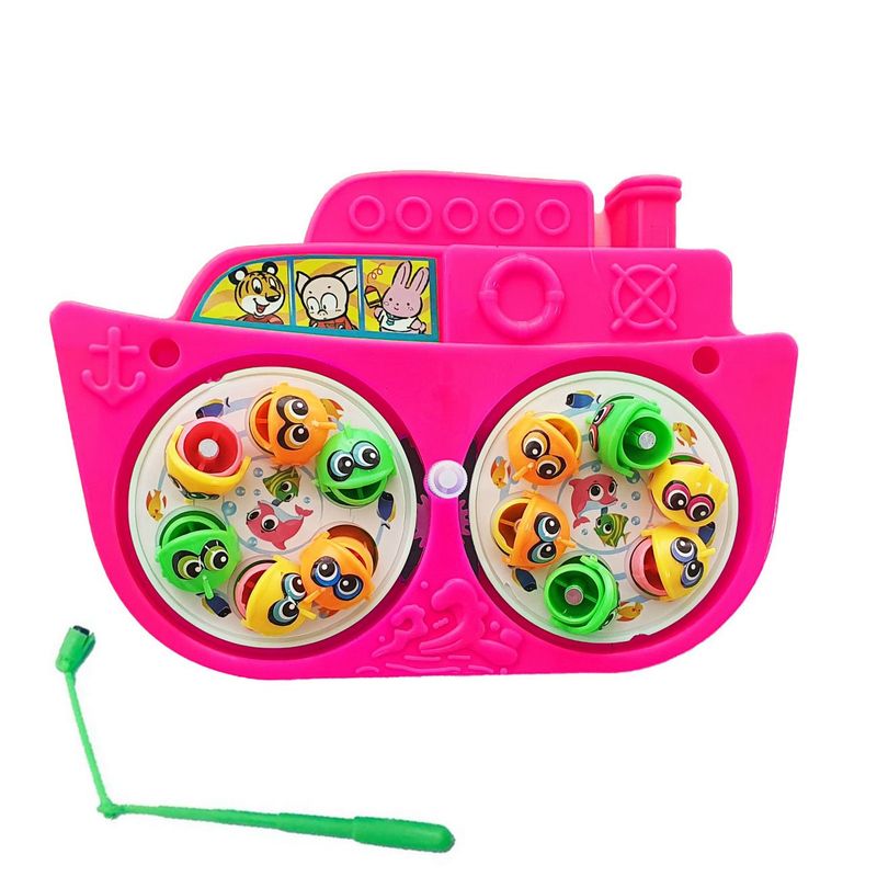 DAYOSHOP - Juego De Pesca Iman Juguete Giratorio Infantil Barco