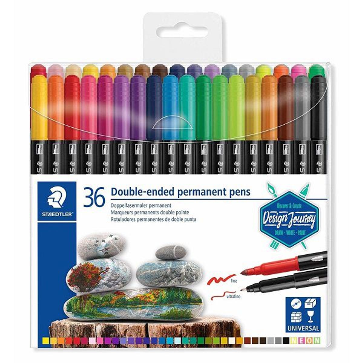 STAEDTLER - Marcador Rotulador Permanente Doble Punta X 36 Staedtler.