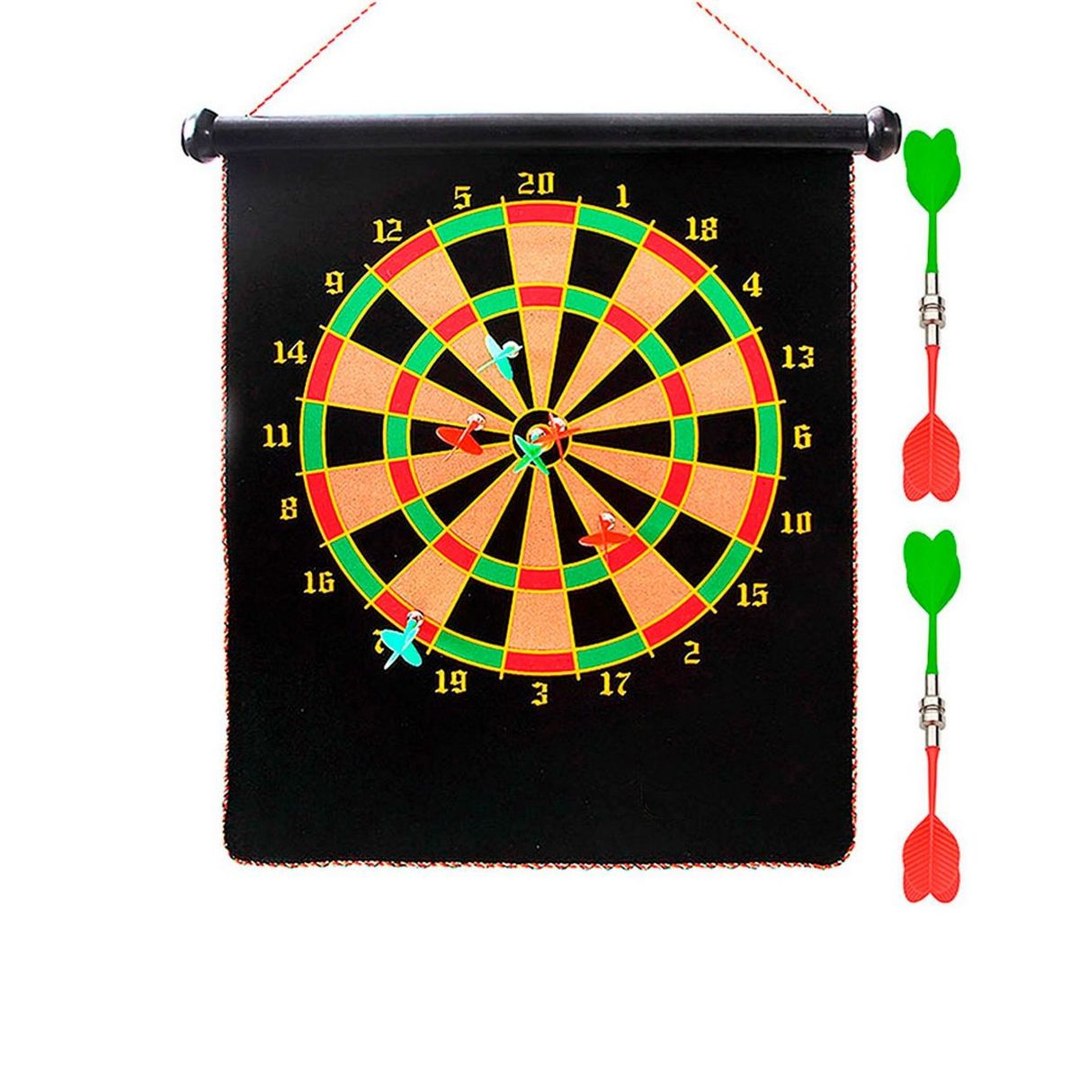 DAYOSHOP - Juego Tiro Al Blanco Dardos Magnéticos Tablero Doble Cara