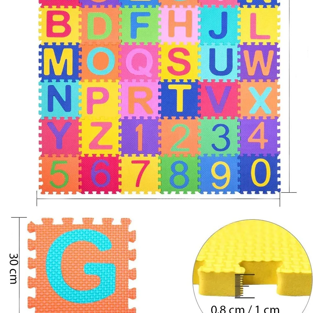 JON DI GROUP SAS - Tapete Para Bebe Fomi Plegable x 26 Pcs - Abecedario