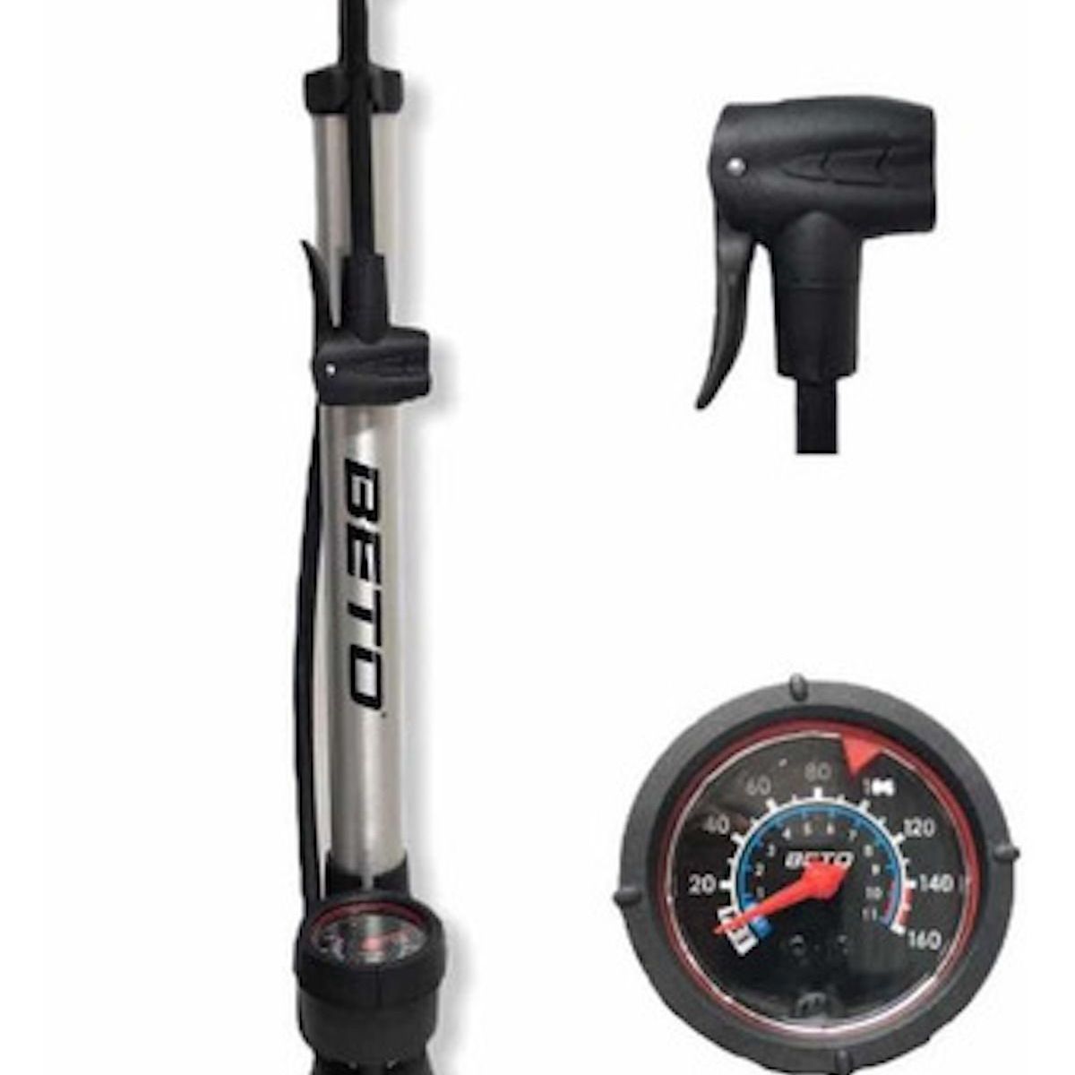 BETO - Inflador Bomba Beto Pie 160psi Bicicletas Motos Cmp-069