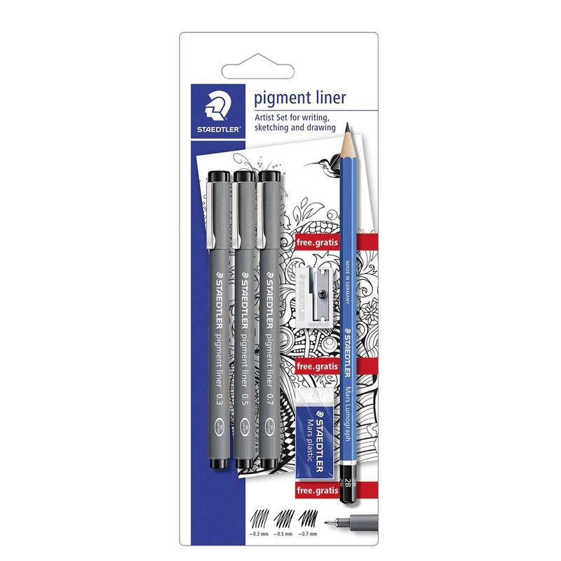 STAEDTLER - Kit Rapidógrafos Lápiz Sacapuntas Y Borrador Staedtler