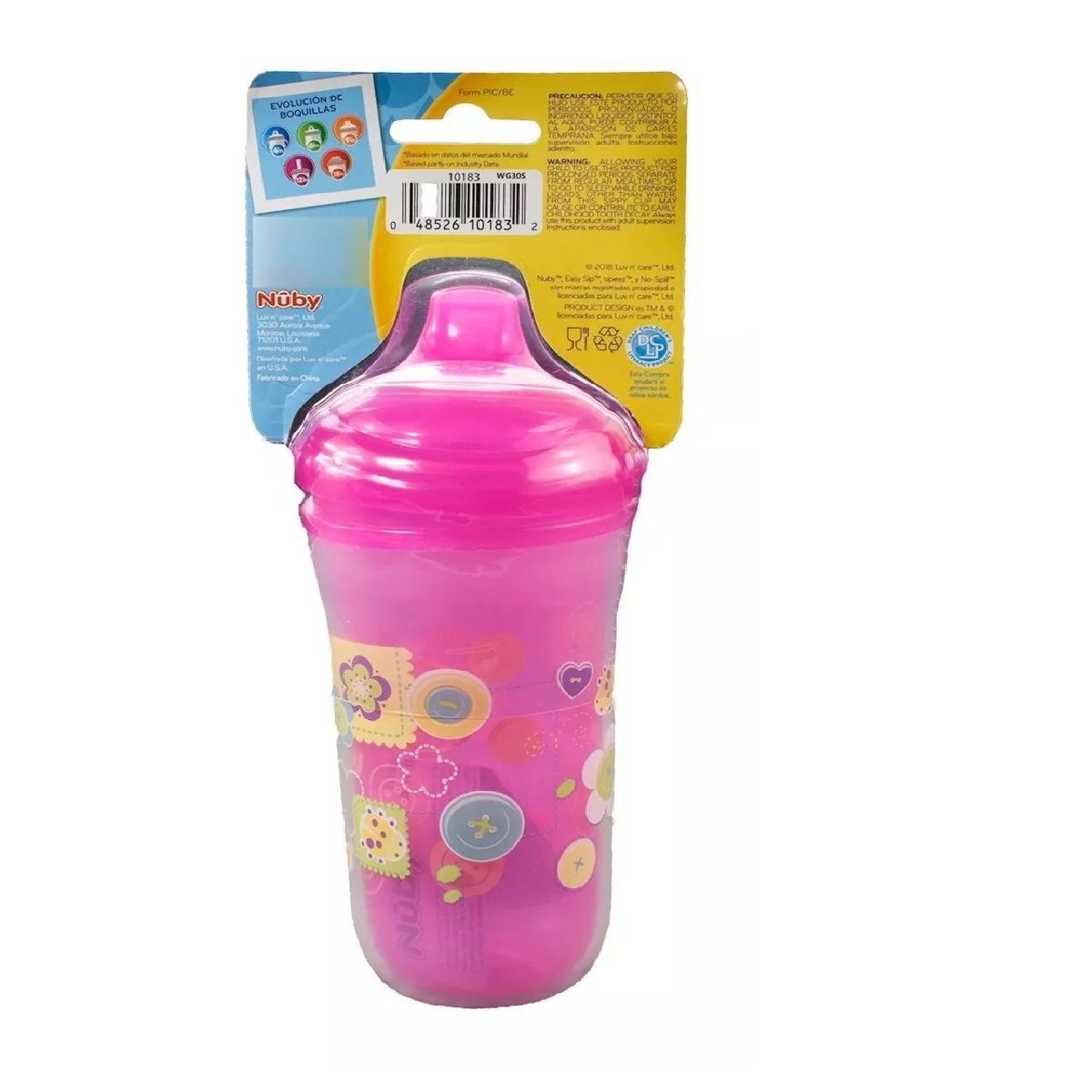 MUNDO BEBE - Vaso Antiderrames Nuby Easy Sip Boquilla Rígida 9oz - 270ml