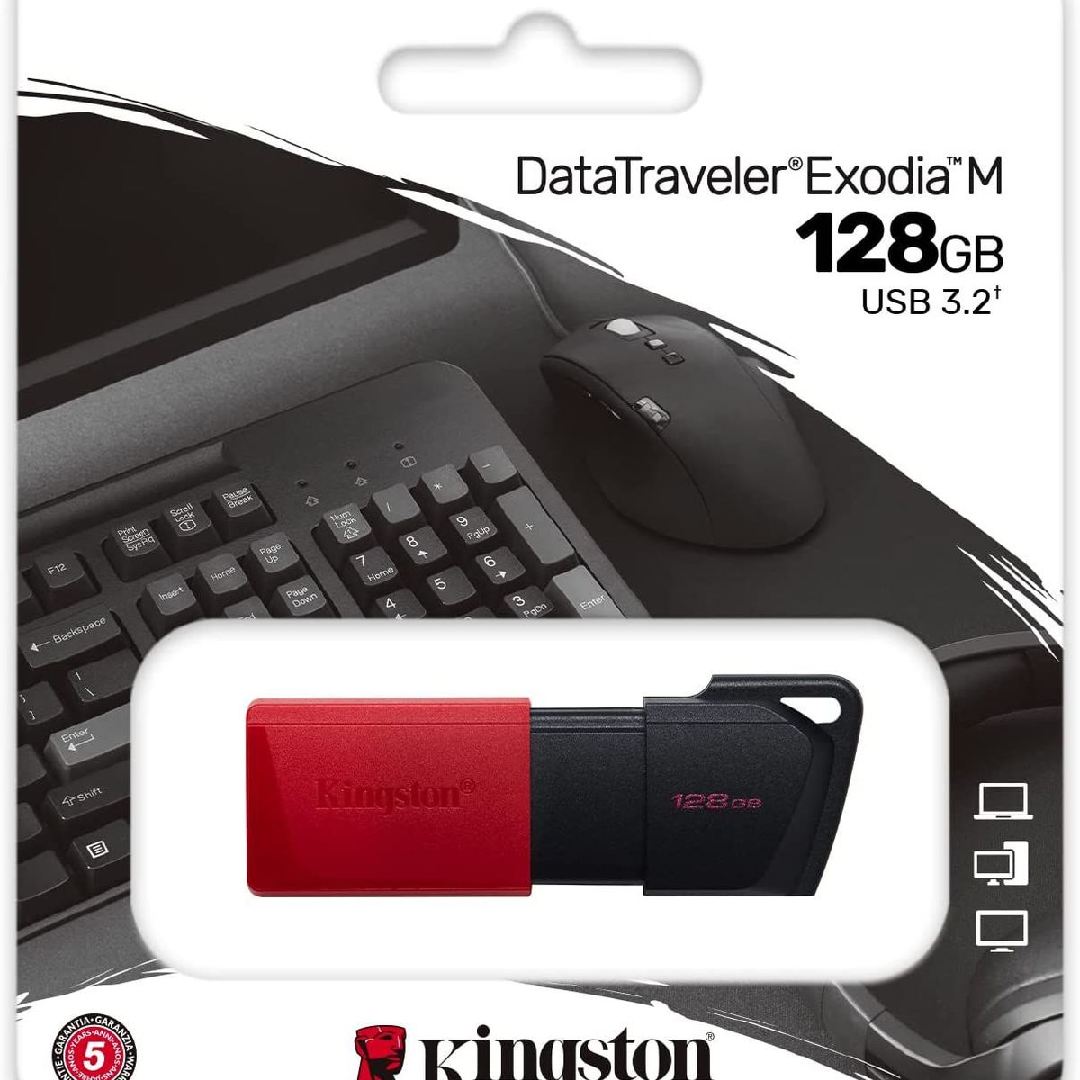 KINGSTON - Memoria Usb Kingston 128gb Dtx M, Negra 3.2 Gen 1 Dtxm/128gb