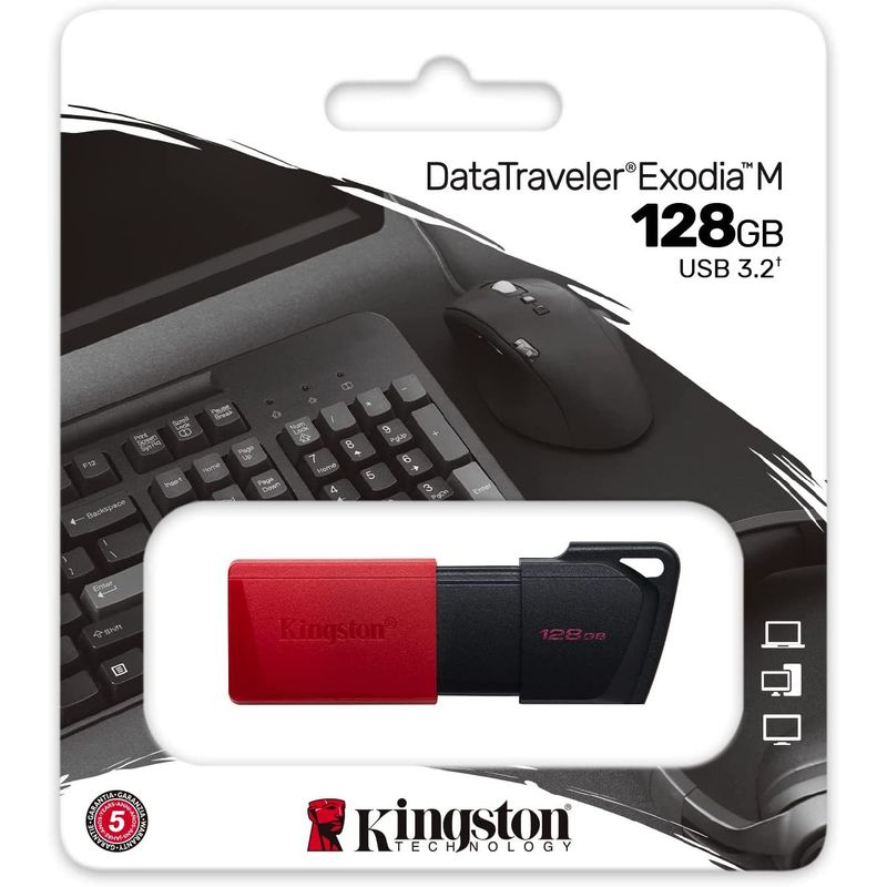 KINGSTON - Memoria Usb Kingston 128gb Dtx M, Negra 3.2 Gen 1 Dtxm/128gb