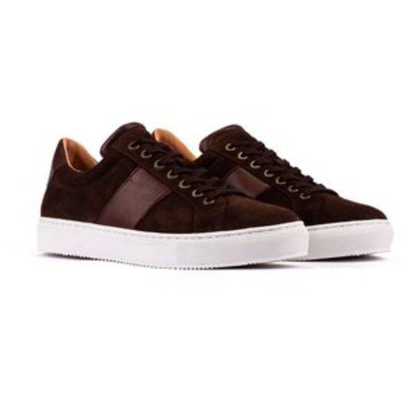 OVERSTATE - Tenis Casuales En Cuero Gamuza  DE-8448A-1396ov Marrón
