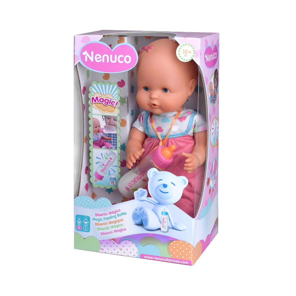 NENUCO - Muñeca Bebé Nenuco con Biberón Mágico