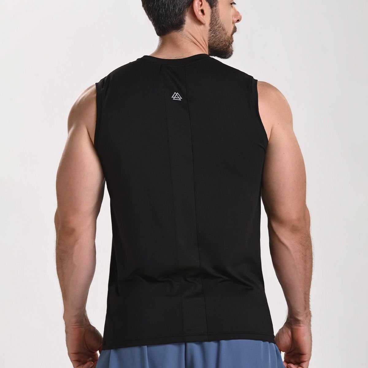 BELIFE - Camiseta manga sisa negra para hombre