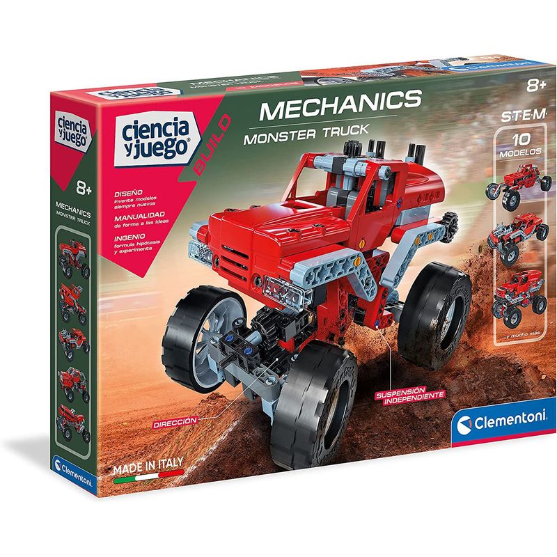 CLEMENTONI - Juego De Construcción Carros Steam 10 Modelos Legoo Niños